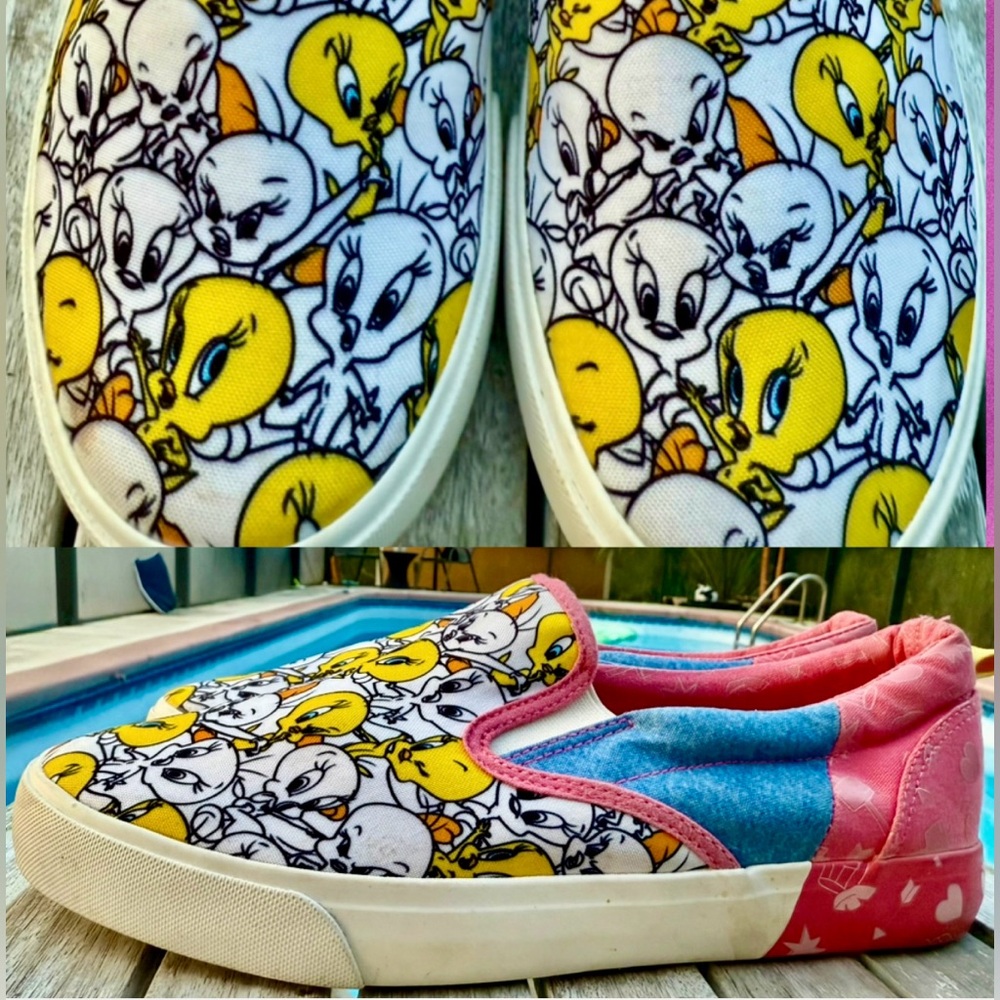 Looney Tunes Tweetybird Slip-On Sneakers Shoes Women’s 8.5
